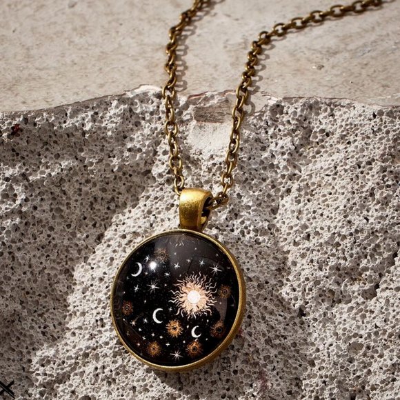 Sun & Moon Charm Necklace - Picture 1 of 1